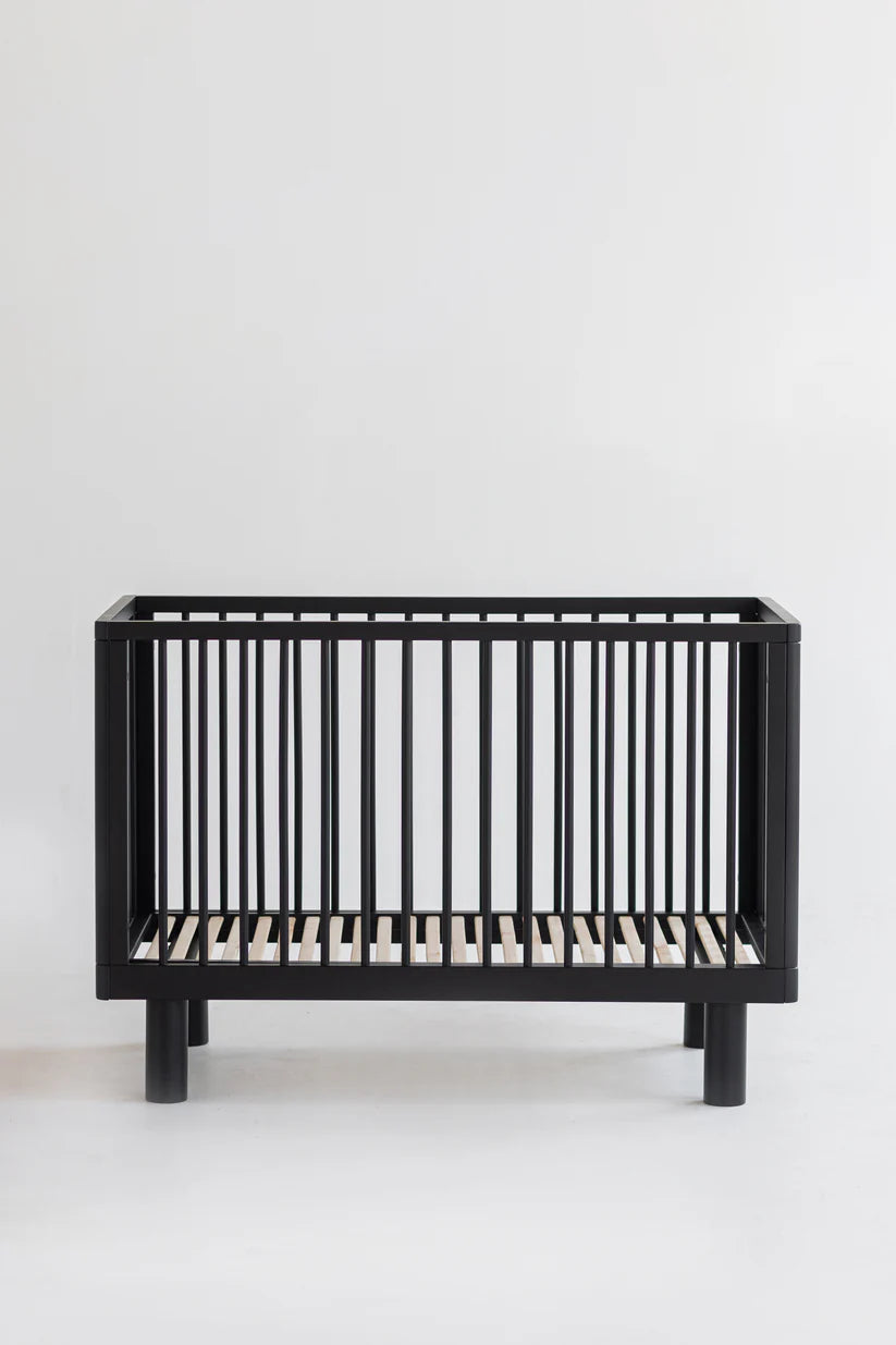 KARL & FRIC Ledikant Nox - Zwart satijn - 60x120cm image 0