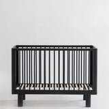 KARL & FRIC Ledikant Nox - Zwart satijn - 60x120cm image 0