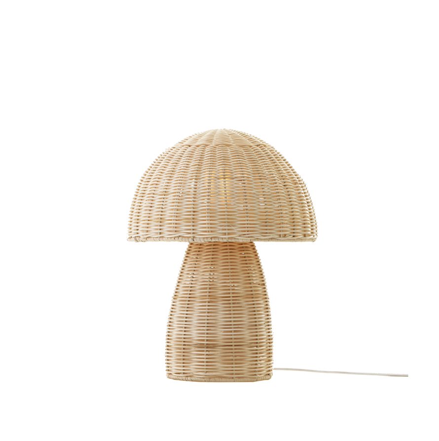 KidsDepot - Lepista - Rotan Tafellamp Paddestoel image 0