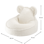 Wigiwama Beren Zitzak voor Kinderen Beer - Cream White Bear Beanbag image 5