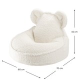 Wigiwama Beren Zitzak voor Kinderen Beer - Cream White Bear Beanbag image 5
