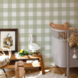 Dekornik Behang - Check - Ruitjes - Groen