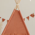Tipi Tent met Speelmat - Terracotta Strepen image 3
