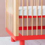 KARL & FRIC Ledikant Nox - Naturel met rode poten image 3