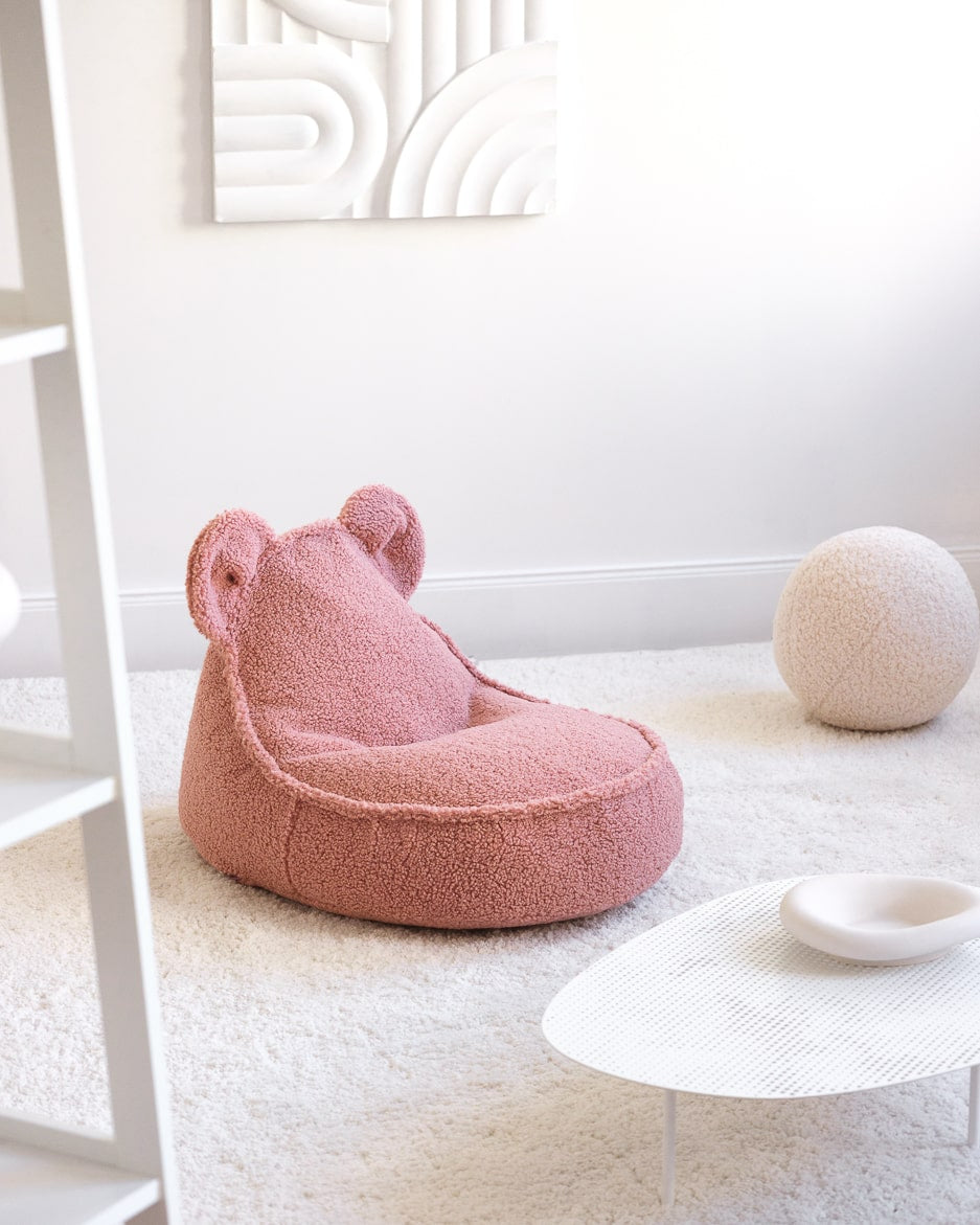 Wigiwama Beren Zitzak voor Kinderen Beer - Guava Pink Bear Beanbag image 1