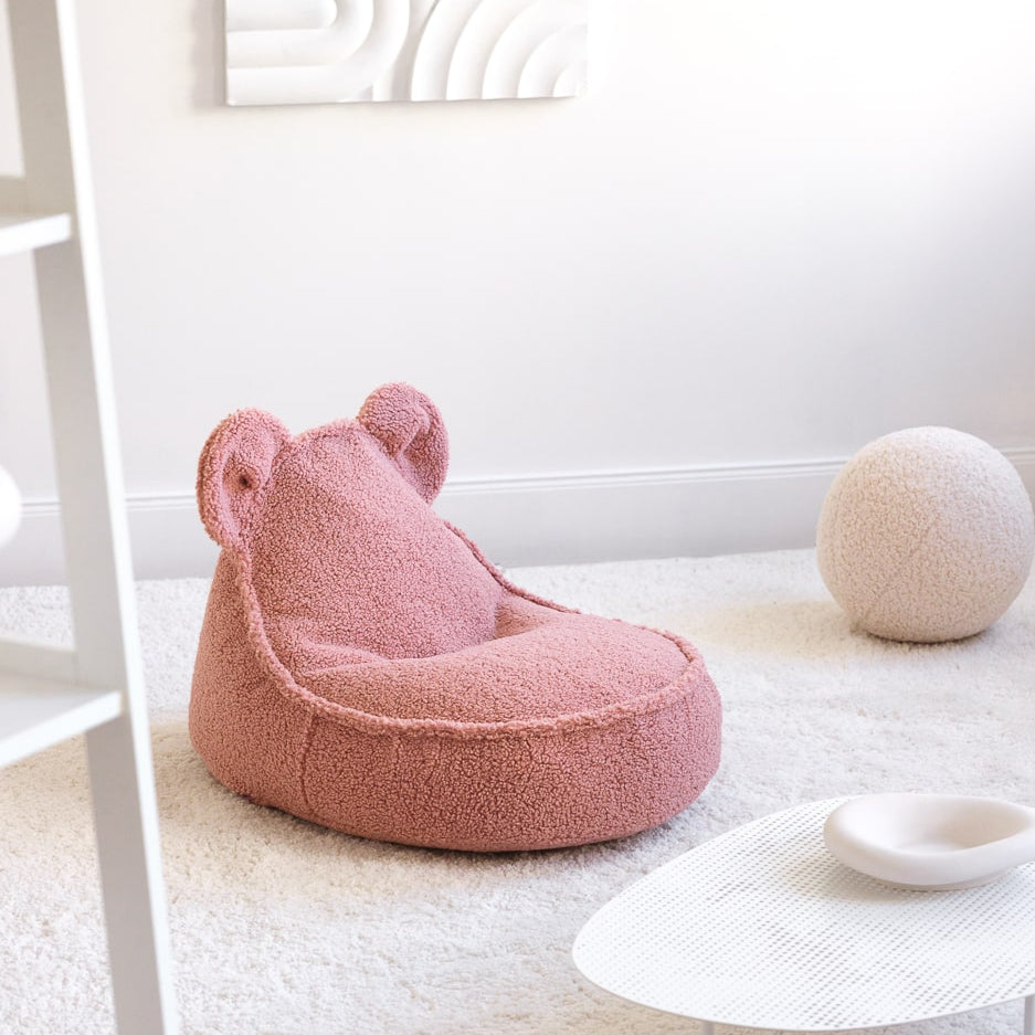 Wigiwama Beren Zitzak voor Kinderen Beer - Guava Pink Bear Beanbag image 1