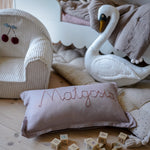 Kussen met Naam - Mauve Linnen image 3