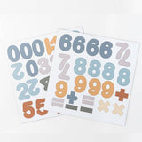 Ferflex magnetische cijfers - karamel blauw - set van 100 magneten