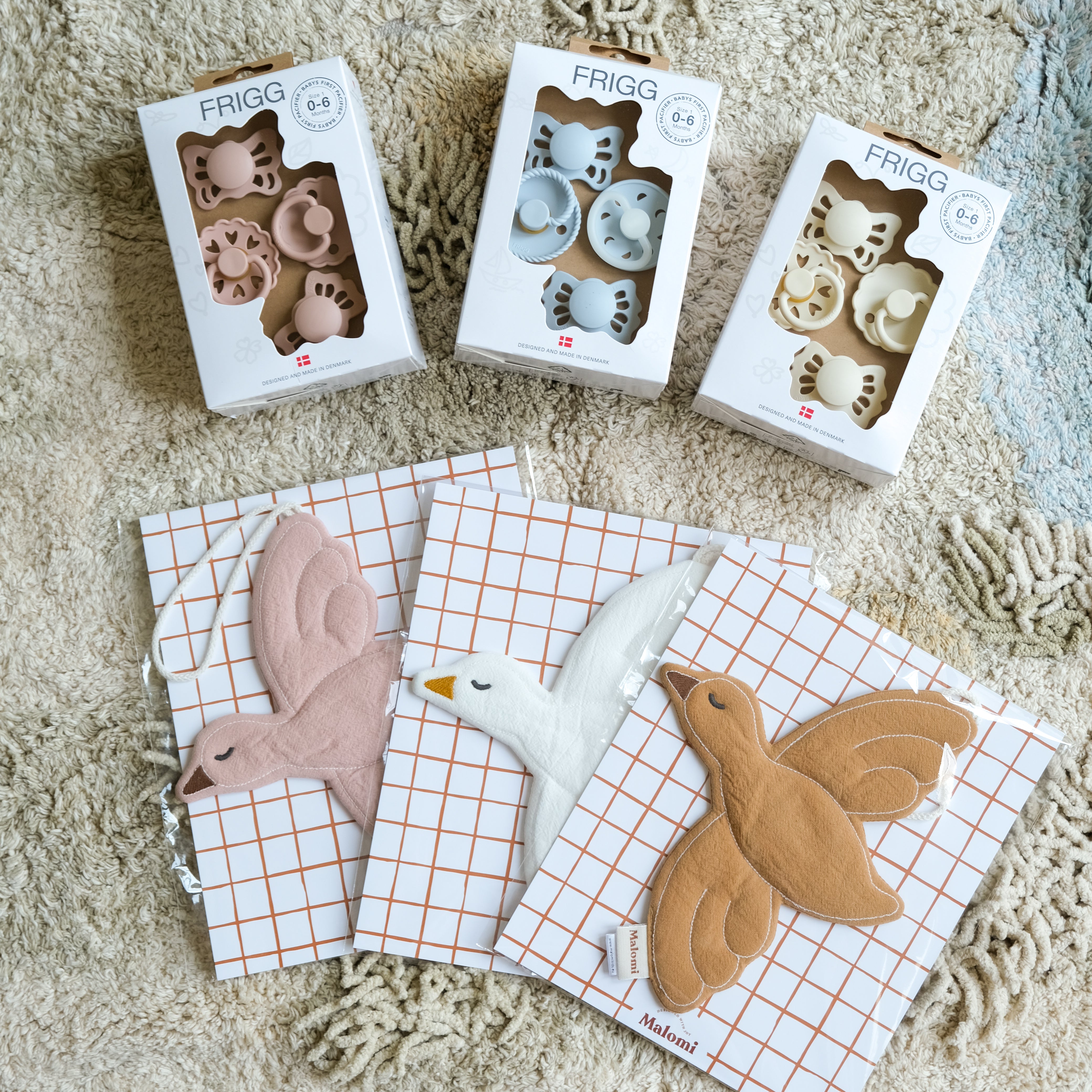 Speenkoord - Malomi Speendoekje - Vogel - Roze image 1