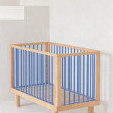 KARL & FRIC Ledikant Nox - Naturel met blauwe spijlen image 7