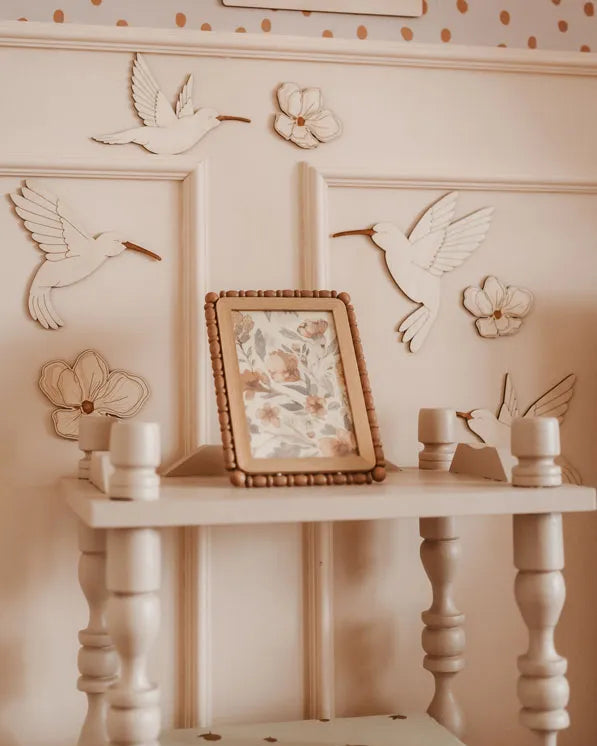 Houten Kolibrie Muurdecoratie image 0