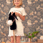 Majvillan Behang - My Sweet Pony - Stone Grey image 0