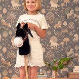 Majvillan Behang - My Sweet Pony - Stone Grey image 0