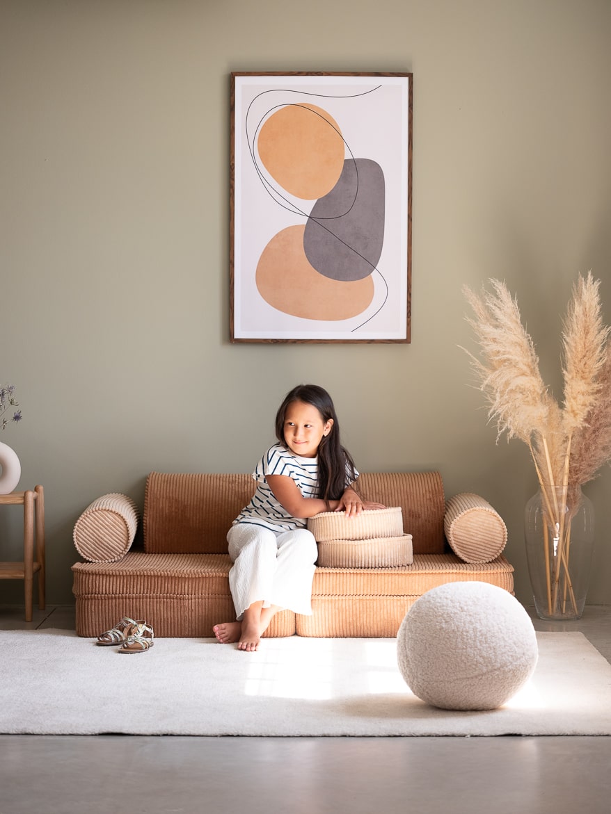 Wigiwama Ribstof Kinderbank - Toffee Settee - Sofa Speelbank image 1