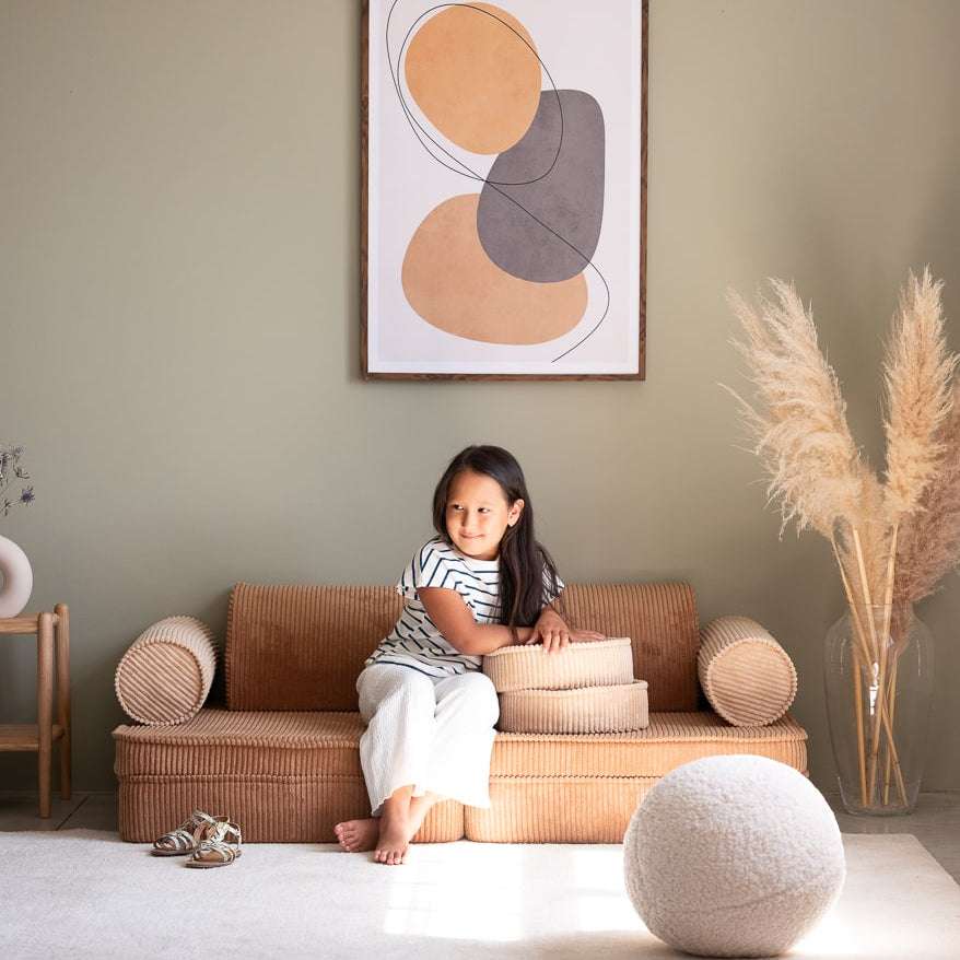 Wigiwama Ribstof Kinderbank - Toffee Settee - Sofa Speelbank image 1