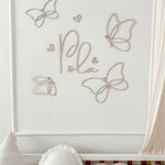 Houten Vlinders Muurdecoratie met Naam image 1