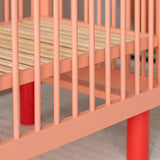 KARL & FRIC Ledikant Nox - Roze met rode poten - 60x120cm image 3