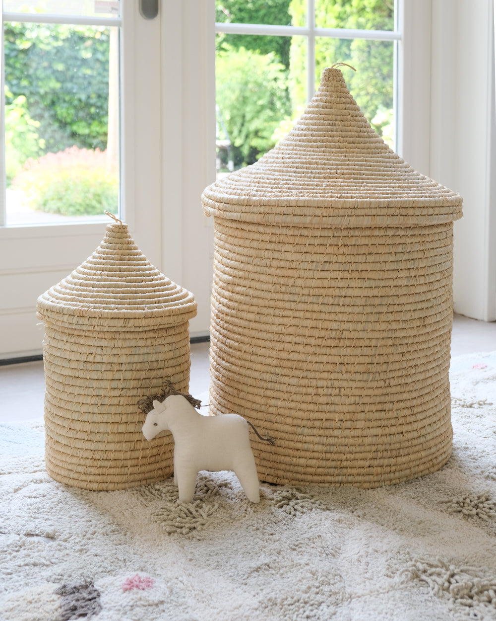 Gevlochten mand - Circus - Olifantsgras - naturel image 1