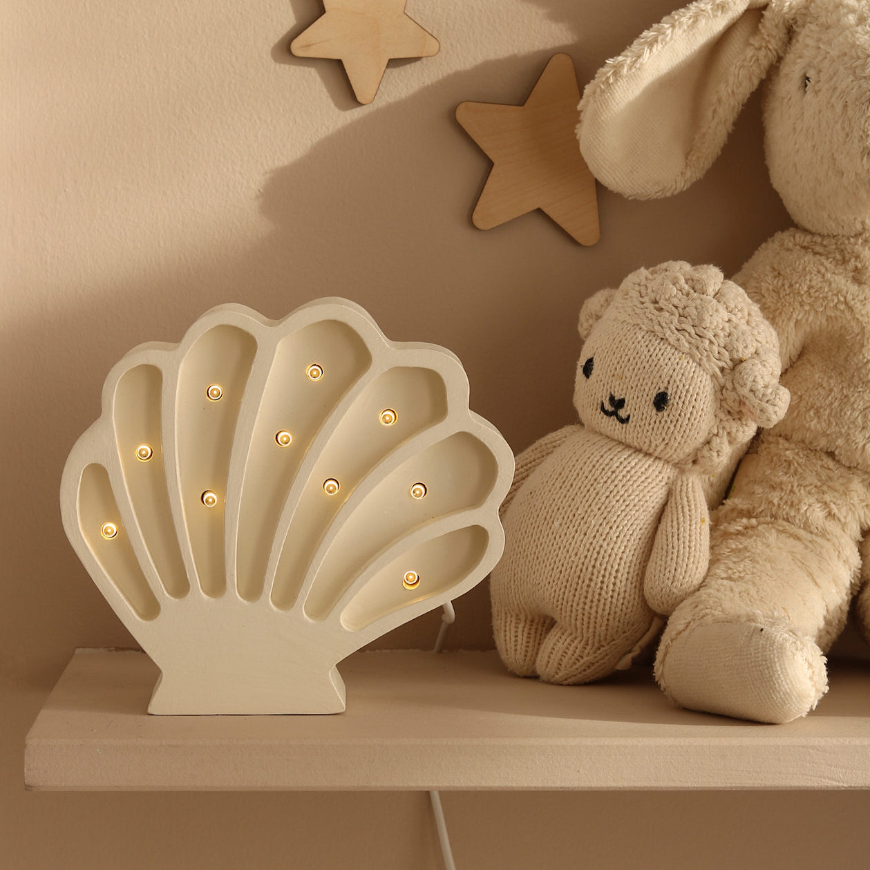 Little Lights Mini Lamp Schelp - Parel Wit image 0