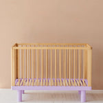 KARL & FRIC Ledikant Nox - Naturel met lila poten image 1