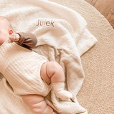 Teddy Deken met Naam - Wit - 78x100cm image 2