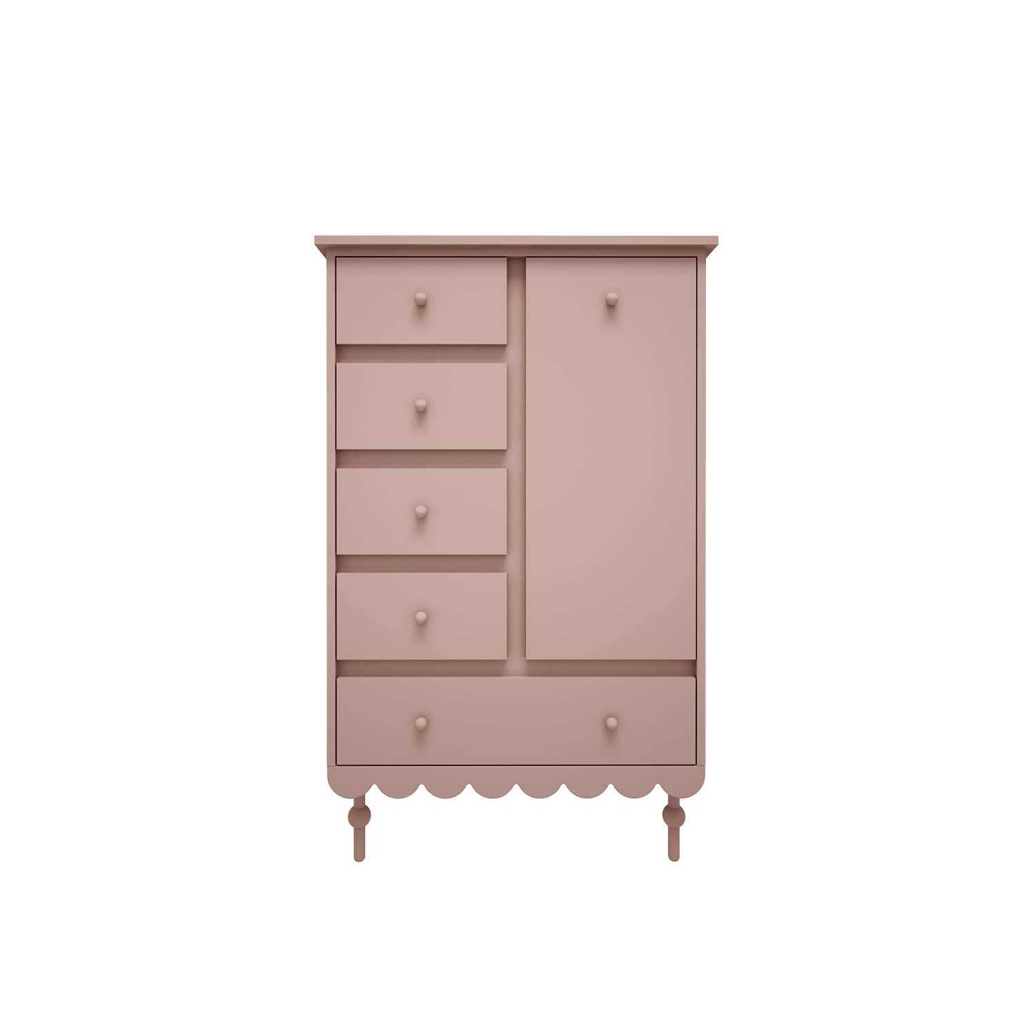 Wood Luck Hoge Ladekast Babushka - Roze image 1