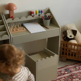 Montessori Schulprand Set - kinderbureau en stoel - Sage