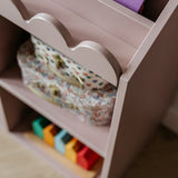 Montessori Boekenkast met Schulprand - Vintage Roze