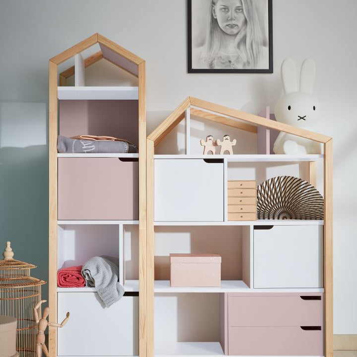 Boekenkast Juno met dakje - Roze image 1