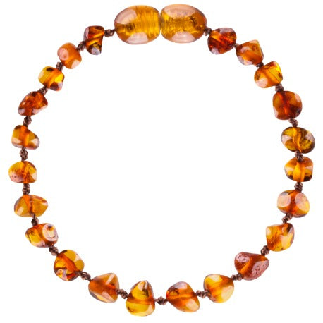 Barnsteen armband baby/peuter - cognac image 0