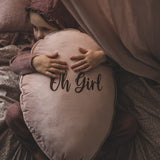 Ballon kussen deluxe -  roze fluweel image 2