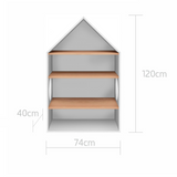 Boekenkast Novi met dakje - wit image 3