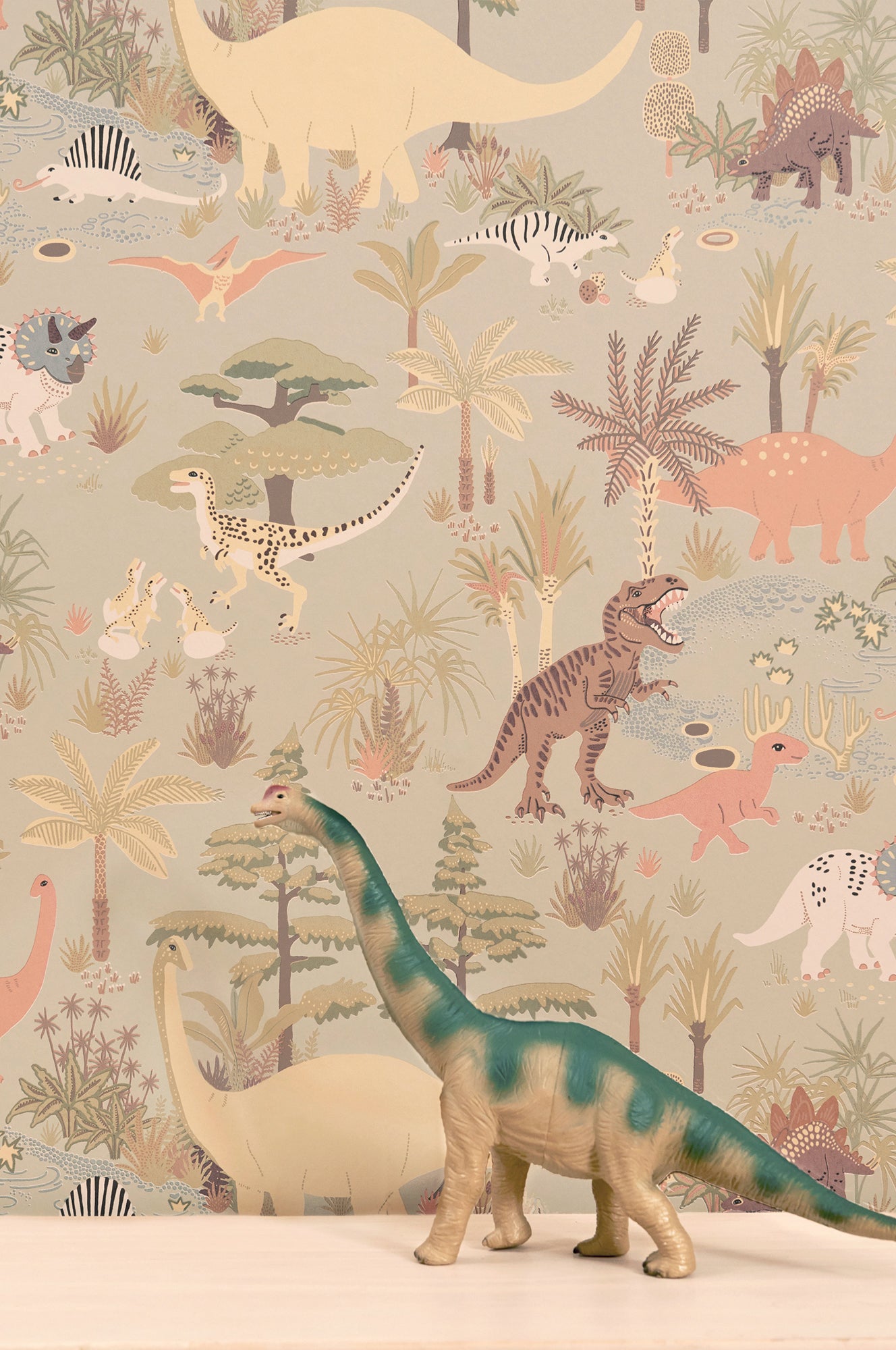 Majvillan Behang - Dinosaur Vibes - Sandy Beige image 3