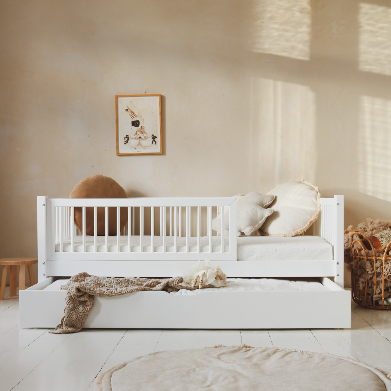 Bed Lourdes Wit met Lade - 90x190cm image 1