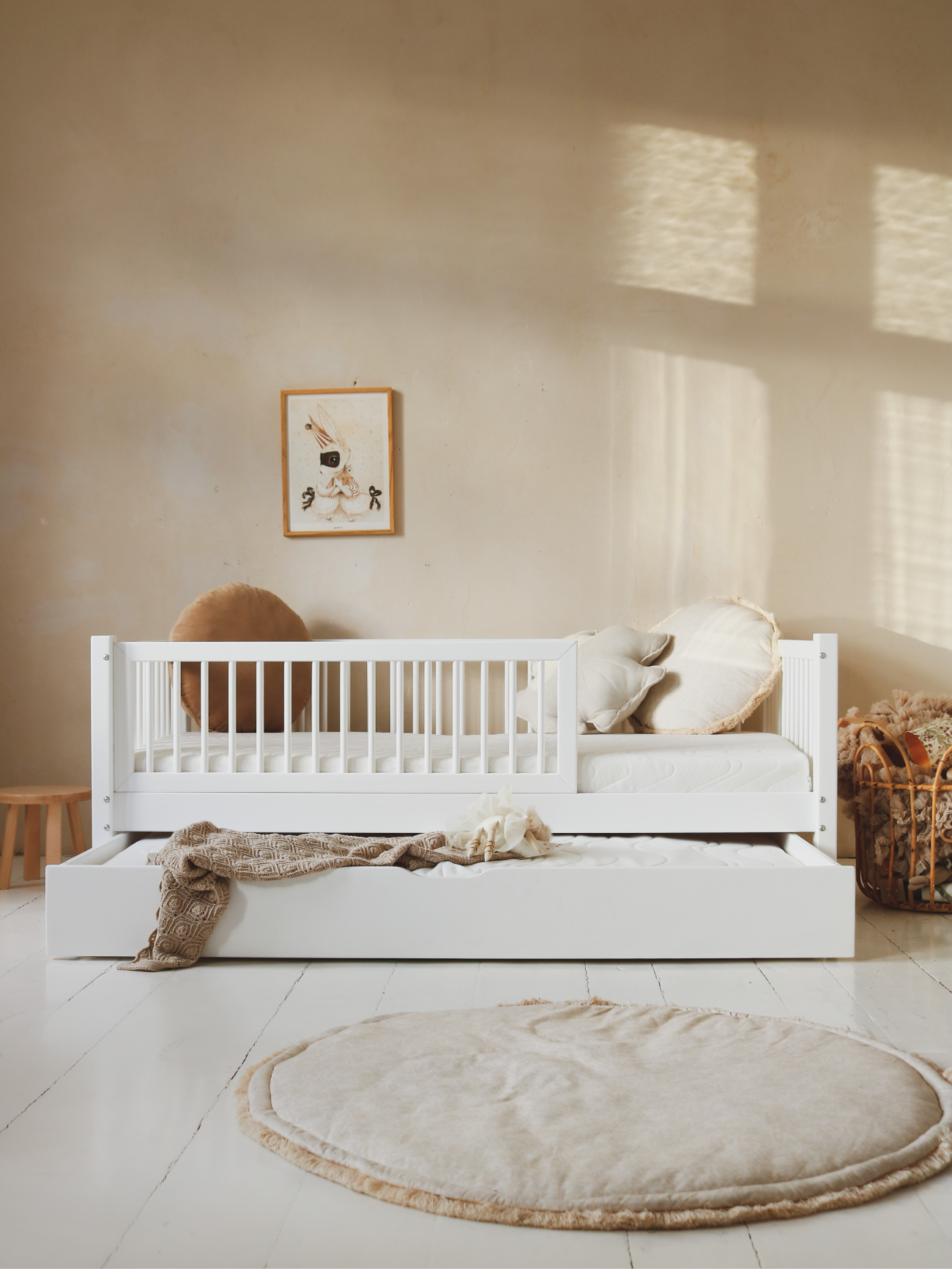 Bed Lourdes Wit met Lade - 90x190cm image 1