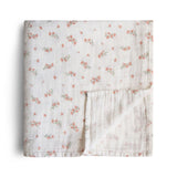 Mushie Swaddle - Pink Flowers - 120x120cm image 0