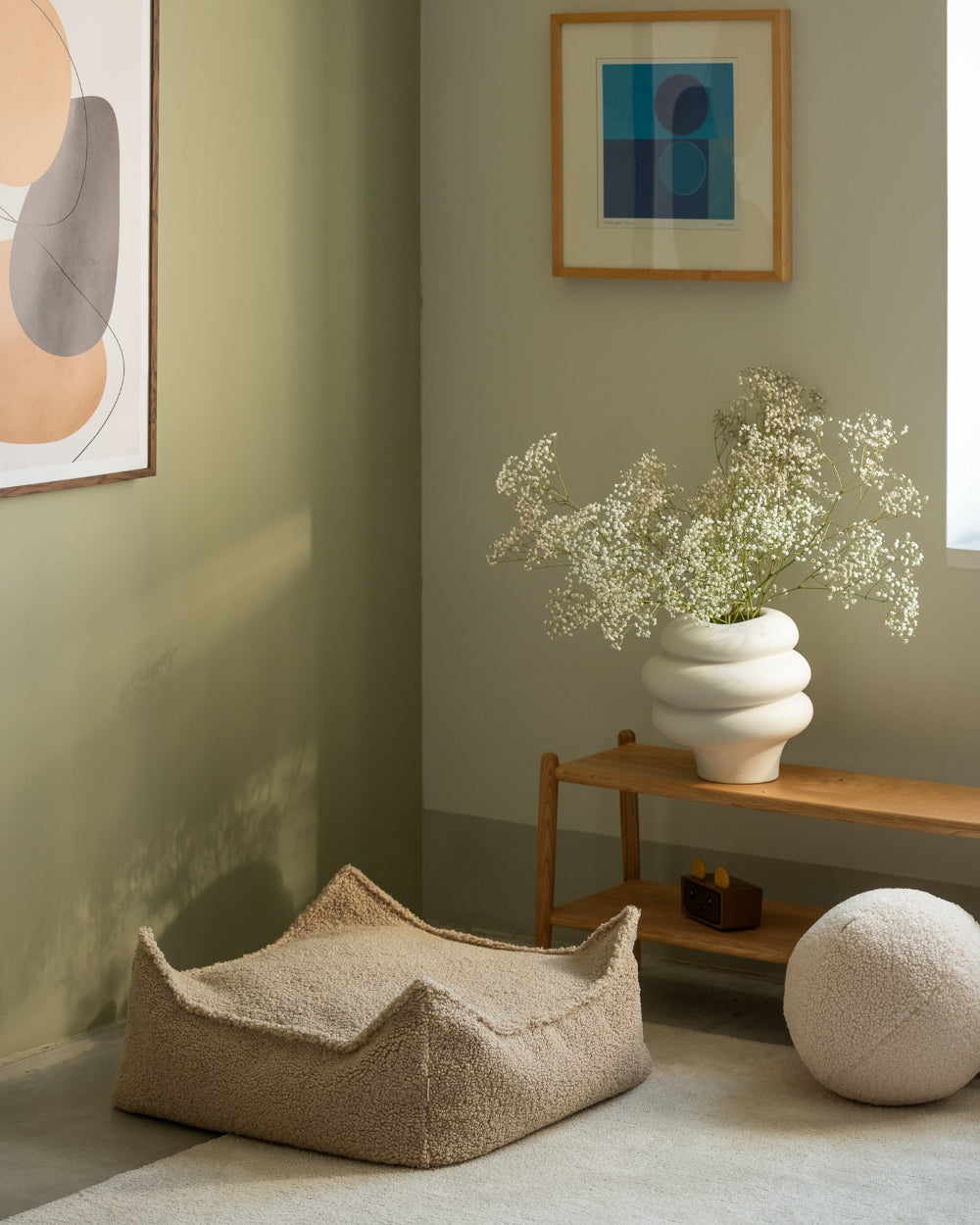 Wigiwama Kinderpoef - Biscuit Square Ottoman image 1