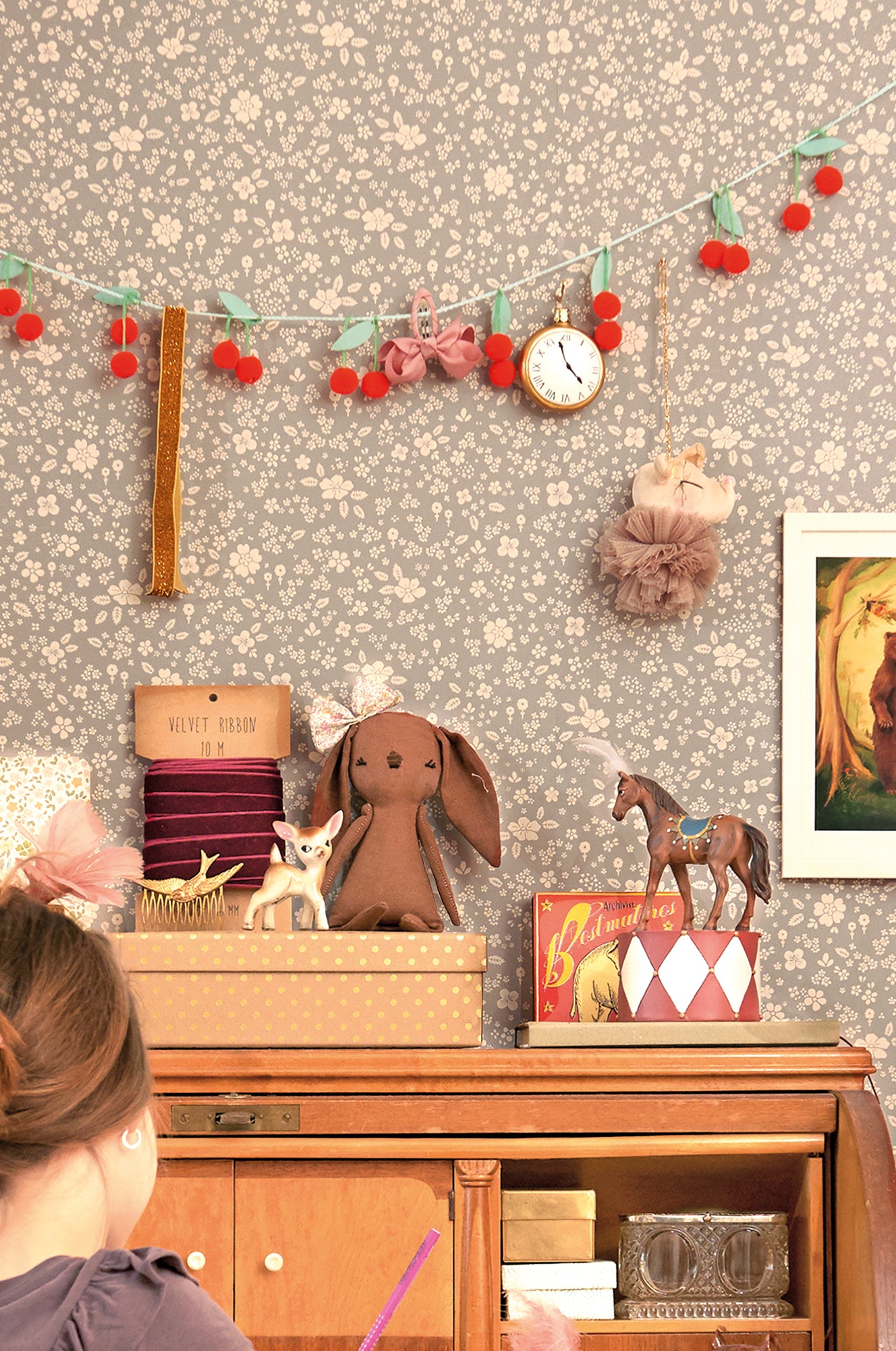 Majvillan Behang - Flora - Dusty Blue image 7