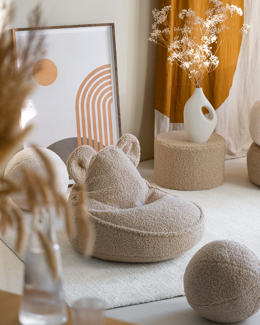 Wigiwama Beren Zitzak voor Kinderen Beer - Biscuit Bear Beanbag image 1