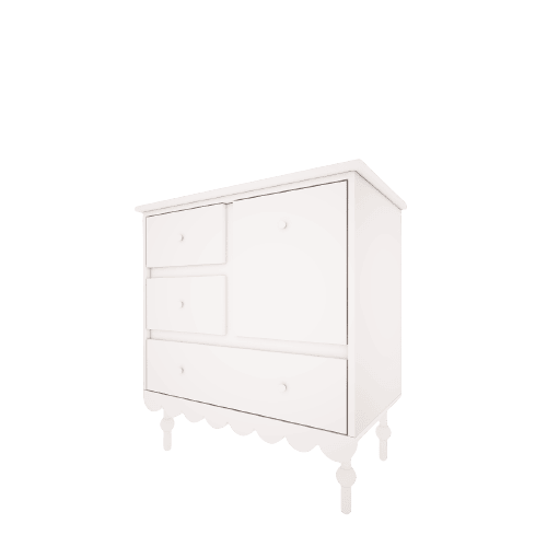 Wood Luck Kast/Commode Babushka - Wit image 0