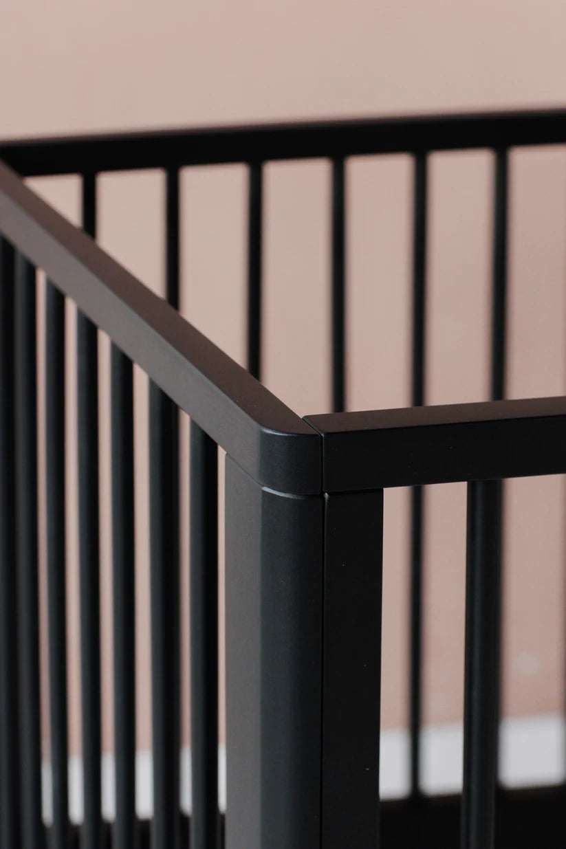 KARL & FRIC Ledikant Nox - Zwart satijn - 60x120cm image 4