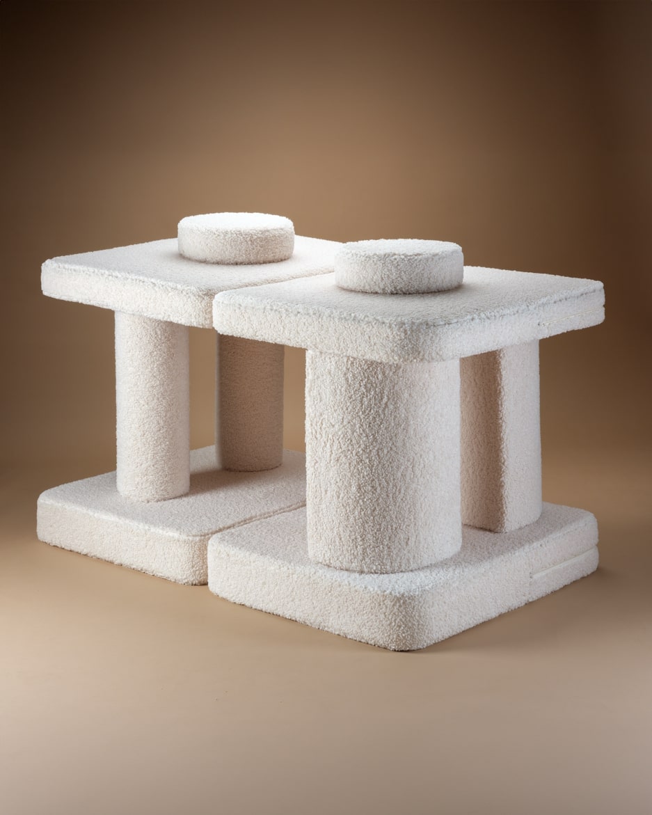 Wigiwama Teddy Kinderbank - Cream White Settee - Sofa Speelbank image 3