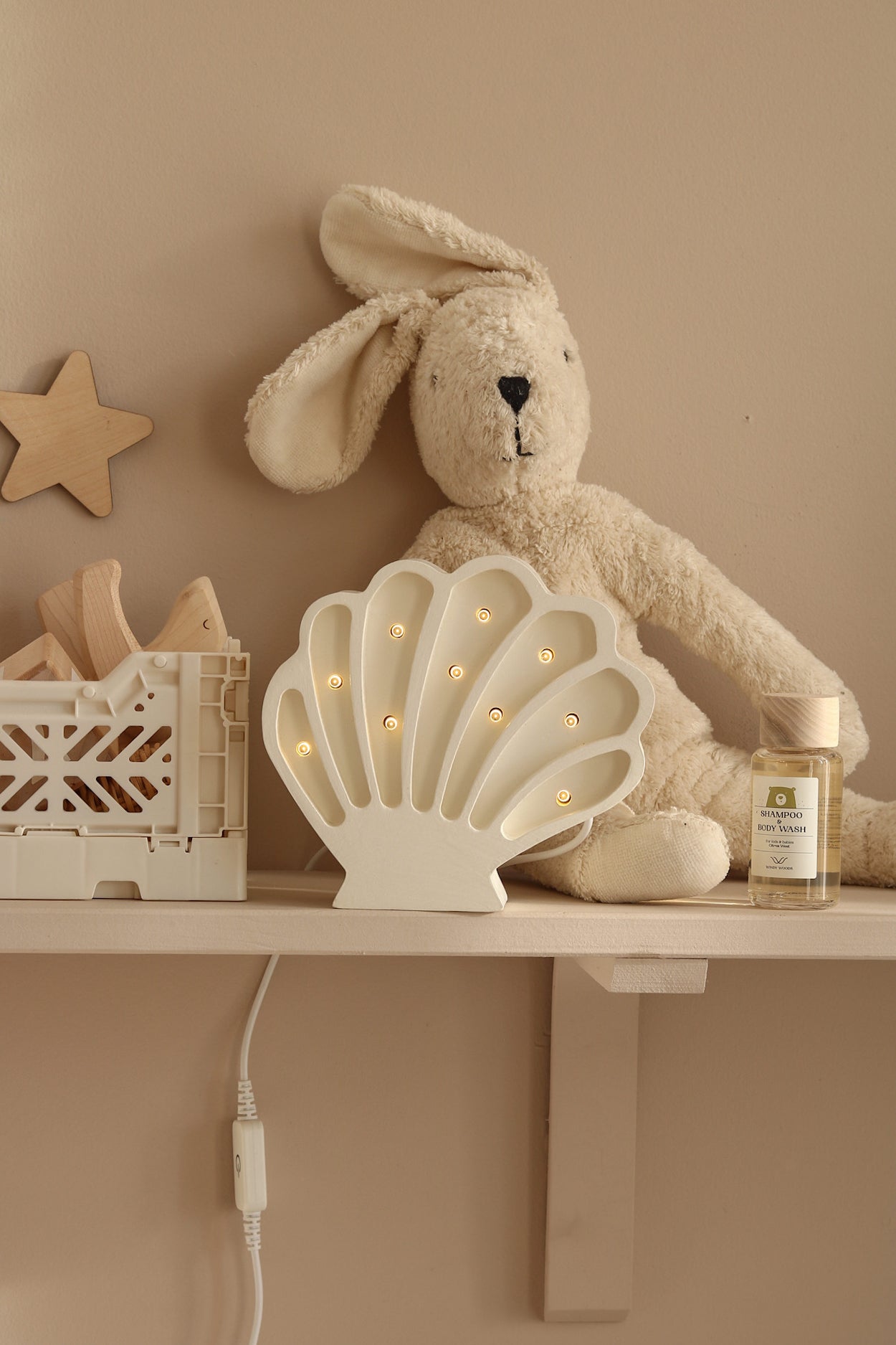 Little Lights Mini Lamp Schelp - Parel Wit image 3