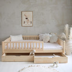 Bed Lou Natural - Met Lades - Aanpasbare maat image 1