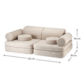 Wigiwama Teddy Kinderbank - Biscuit Settee - Sofa Speelbank image 5