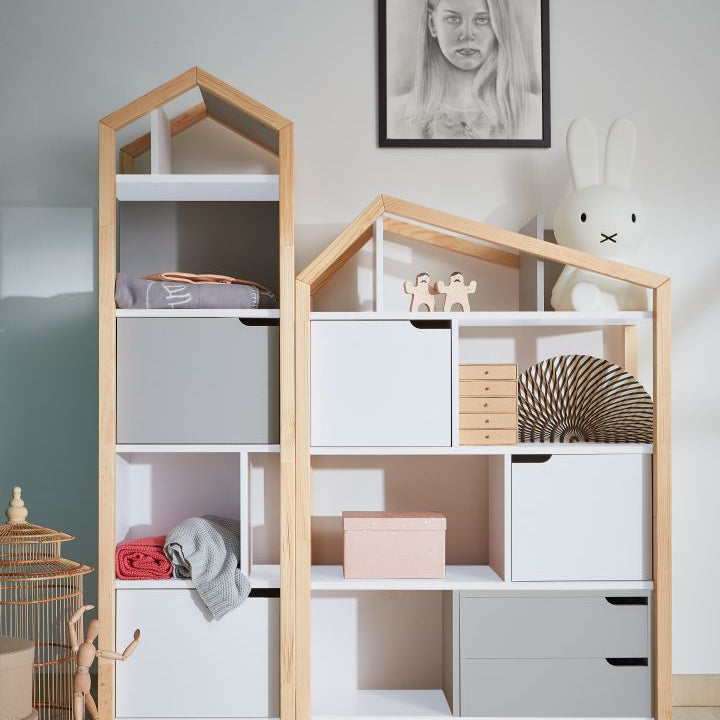 Boekenkast Juno met dakje - Grijs image 1