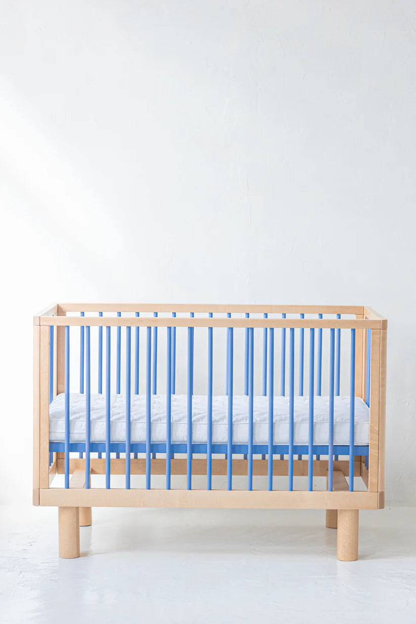 KARL & FRIC Ledikant Nox - Naturel met blauwe spijlen image 4