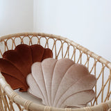 Fluwelen schelpkussen - beige pearl image 7