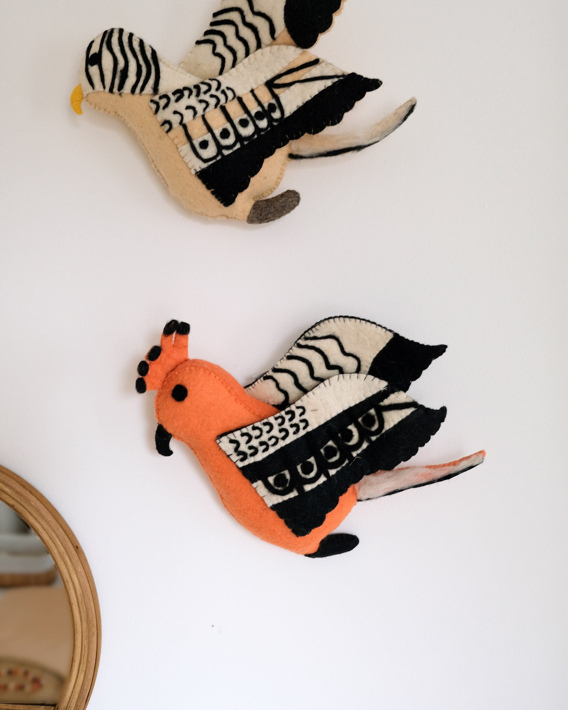 KidsDepot - Muurhanger vilten vogel Nachtegaal image 3