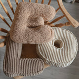 Letter Kussen Teddy - Beige